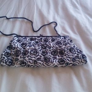 Black and White Beaded Evening Bag